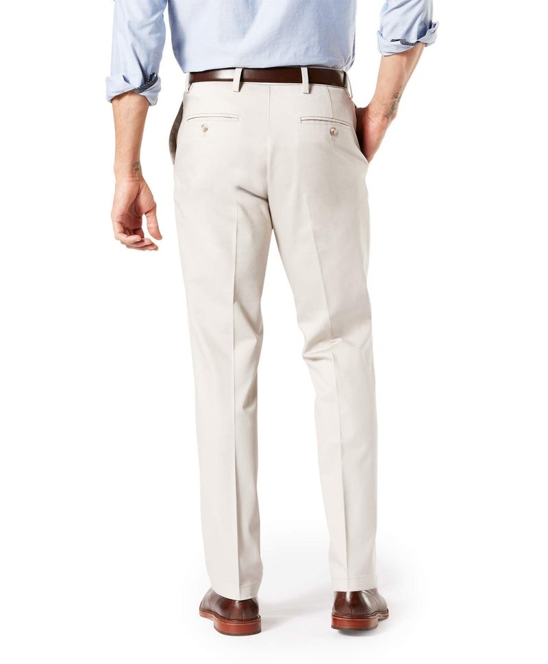 Dockers Mens Straight Fit Signature Lux Cotton Stretch Khaki Pant - Creased - Image 3